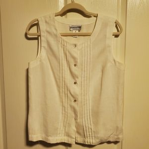 Vintage Pendleton top, size 12 women's, Cream